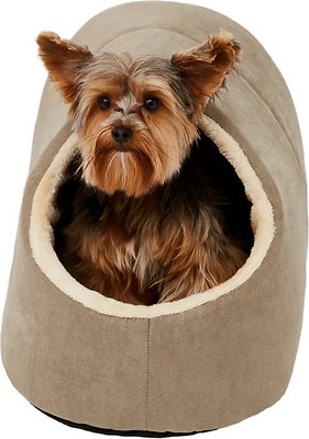 Frisco Cave Covered Cat &amp; Dog Bed, Khaki Green