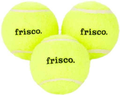 Frisco Fetch Squeaking 3 Count Tennis Ball Dog Toy, Small