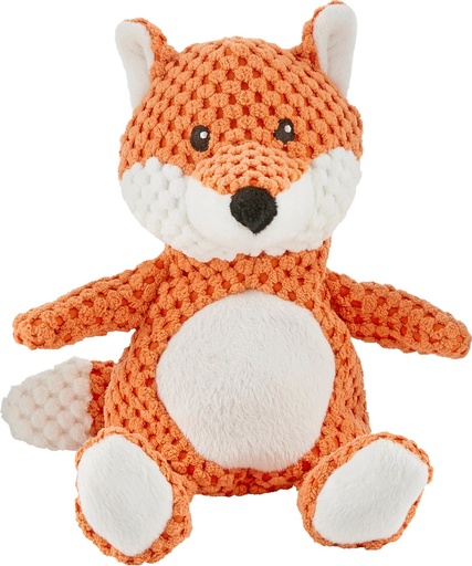 Frisco Textured Plush Squeaking Fox Dog Toy