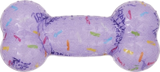 Frisco Purple Birthday TPR Bone Dog Toy, Small