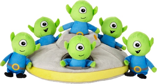 Frisco Hide and Seek Plush Flying Saucer Puzzle Dog Toy