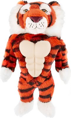 Frisco Muscle Plush Squeaking Tiger Dog Toy