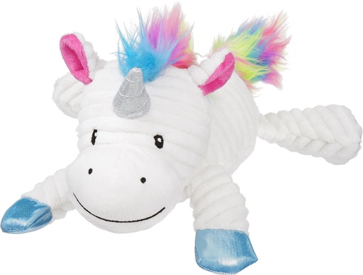 Frisco Corduroy Plush Squeaking Unicorn Dog Toy