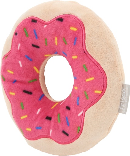 Frisco Strawberry Frosted Donut Dense Foam Squeaky Dog Toy, Large