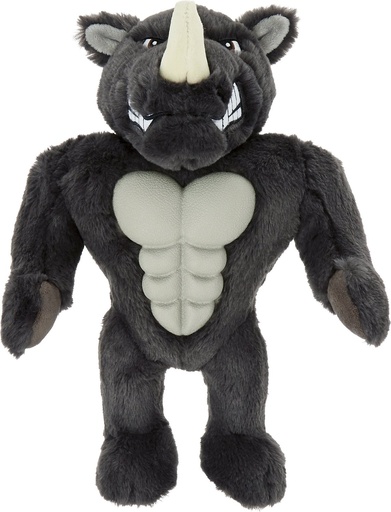 Frisco Muscle Plush Squeaking Rhino Dog Toy
