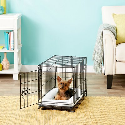 Frisco Fold &amp; Carry Single Door Collapsible Wire Dog Crate, 22 inch