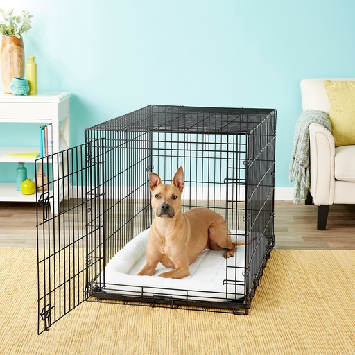 Frisco Heavy Duty Fold &amp; Carry Single Door Collapsible Wire Dog Crate 42 inch, Large