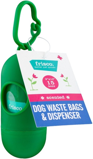 Frisco Scented Dog Poop Bags + Dispenser, 15 count