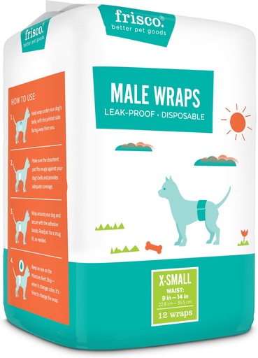 Frisco Male 12 Count Dog Wraps X-Small: 9 to 14-in waist