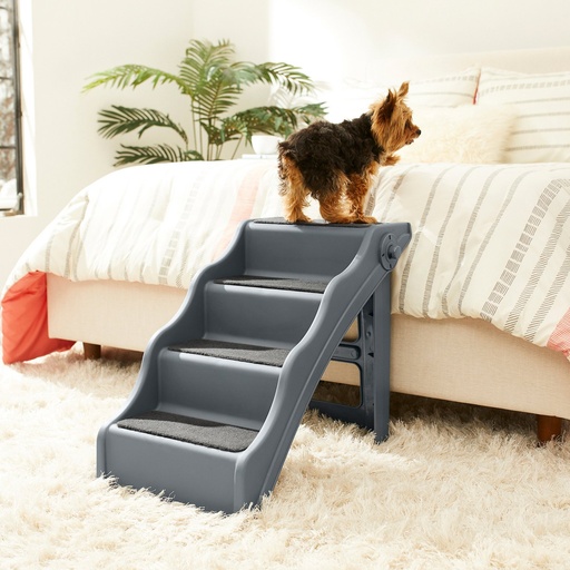 Frisco Foldable Nonslip Cat &amp; Dog Stairs, Charcoal