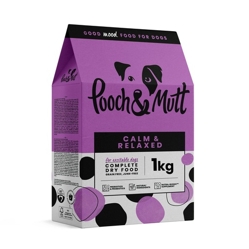 POOCH &amp; MOTT CALM &amp; RELAXED COMPLETE GRAIN-FREE DRY DOG FOOD 1KG