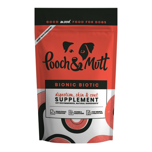 POOCH &amp; MUTT BIONIC BIOTIC PACK OF 6 DOG SUPPLEMENT 200G