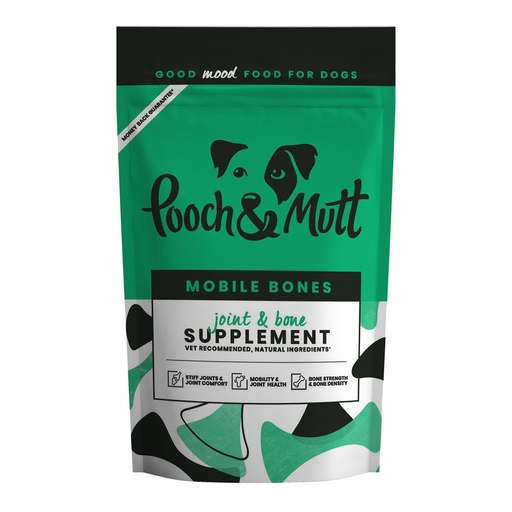 POOCH &amp; MUTT MOBILE BONES JOINT AND BONES DOG SUPPLEMENT 200G