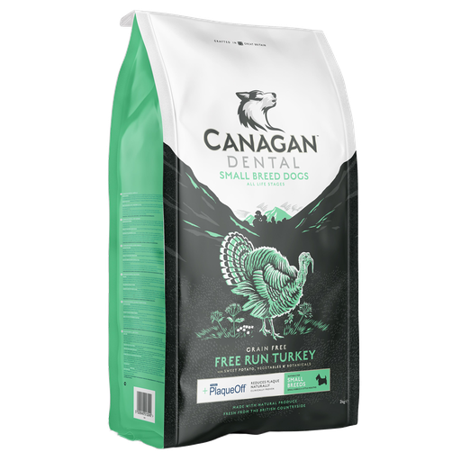 CANAGAN SMALL BREED FREE-RUN TURKEY DENTAL GRAIN-FREE DRY DOG FOOD 2KG