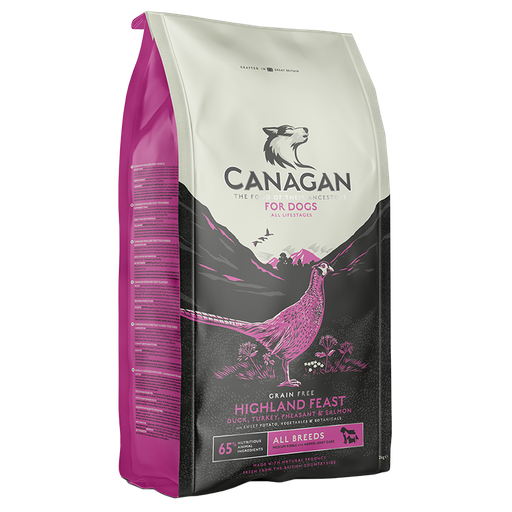 CANAGAN HIGHLAND FEAST GRAIN-FREE PUPPY AND ADULT DRY DOG FOOD 2KG