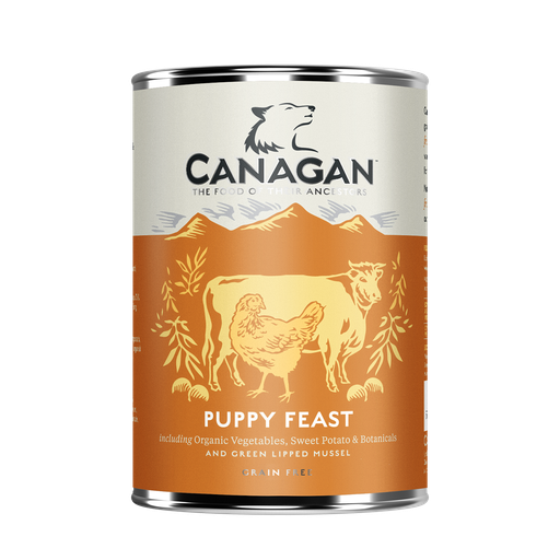 CANAGAN PUPPY FEAST GRAIN-FREE CASE OF 6 WET CANNED DOG FOOD 400G