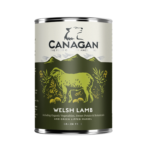 CANAGAN WELSH LAMB GRAIN-FREE PUPPY AND ADULT CASE OF 6 WET CANNED DOG FOOD 400G