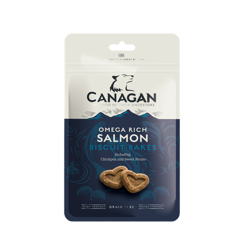 CANAGAN SALMON BISCUIT BAKES GRAIN-FREE PACK OF 8 DOG TREATS 150G