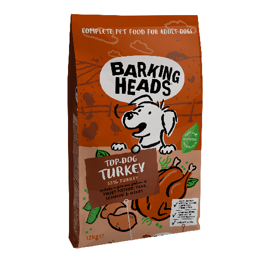 BARKING HEADS TOP-DOG TURKEY - ADULT GRAIN-FREE DRY DOG FOOD 12KG