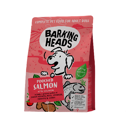 BARKING HEADS POOCHED SALMON - ADULT GRAIN-FREE DRY DOG FOOD 1KG