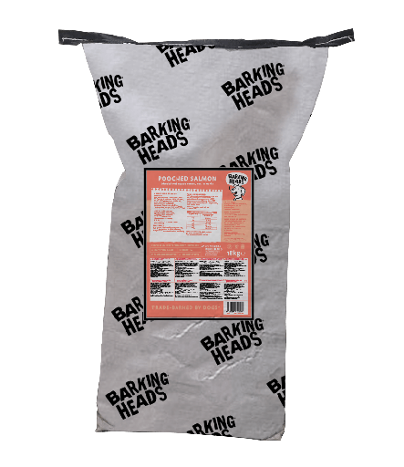 BARKING HEADS POOCHED SALMON - ADULT GRAIN-FREE DRY DOG FOOD 18KG