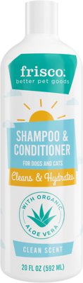 Frisco 2-in-1 Shampoo &amp; Conditioner with Aloe for Dogs &amp; Cats, Clean Scent, 592ml