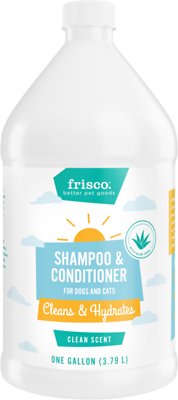 Frisco 2-in-1 Shampoo &amp; Conditioner with Aloe for Dogs &amp; Cats, Clean Scent, 1-Gal bottle