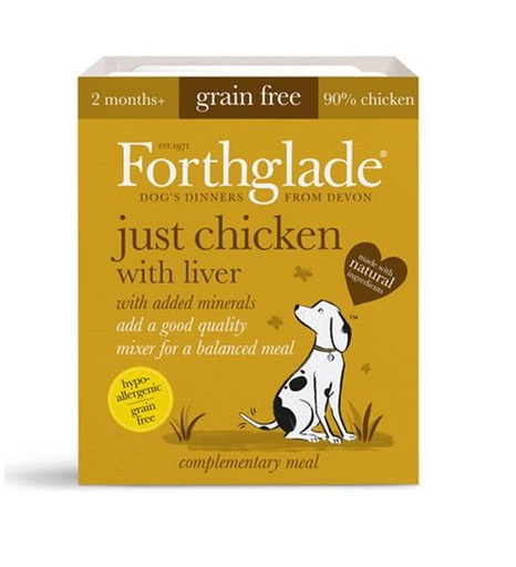 FORTHGALE Just Chicken with Liver Pack of 18 Natural Puppy Wet Dog Food 395g