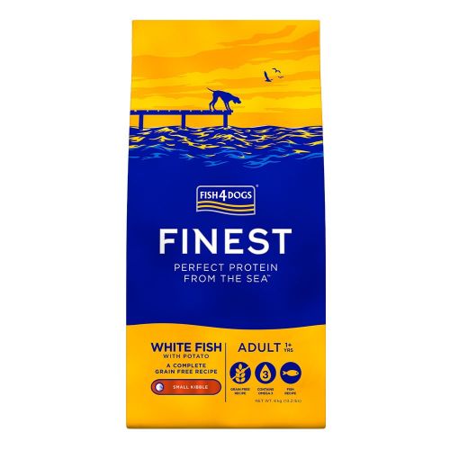 FISH4DOGS FINEST WHITE FISH ADULT LARGE KIBBLE GRAIN-FREE DRY DOG FOOD 1.5KG