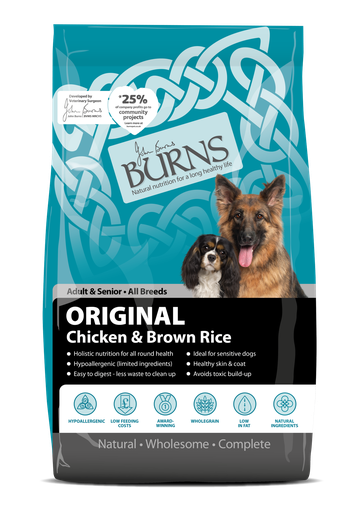 BURNS Original Chicken &amp; Brown Rice Adult Dry Dog Food 2kg