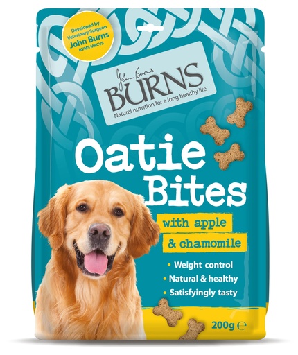 BURNS Oatie Bites with Apple and Chamomile Dog Treats 200g