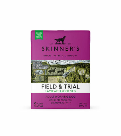 SKINNER'S FIELD &amp; TRIAL LAMB WITH ROOT VEG ADULT WORKING WET DOG FOOD 390G