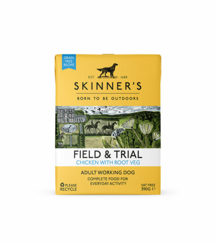 SKINNER'S FIELD &amp; TRIAL CHICKEN WITH ROOT VEG ADULT WORKING WET DOG FOOD 390G