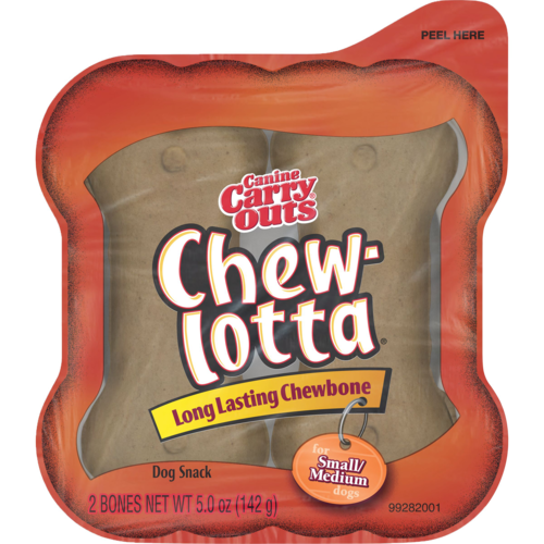 Canine Carry Outs Chew-Lotta Small, 2 Count Dog Treats 142g