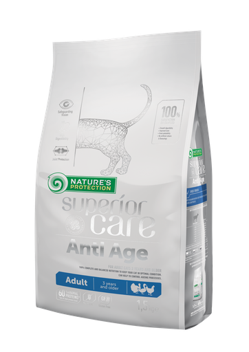 ANTI AGE COMPLETE DRY FOOD FOR ADULT CATS AGED 3 AND OLDER FOR ADULT CATS OF ALL BREEDS (AGED 3 AND OLDER) 1.5kg