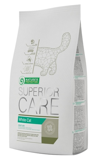 WHITE CAT COMPLETE DRY FOOD FOR ADULT CATS WITH WHITE COAT FOR ADULT CATS OF ALL BREEDS (AGED 1 AND OLDER)1.5kg