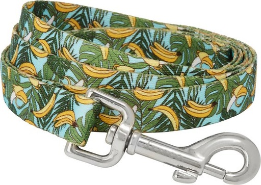 Tropical Bananas Dog Leash, MD - Length: 6-ft, Width: 3/4-in
